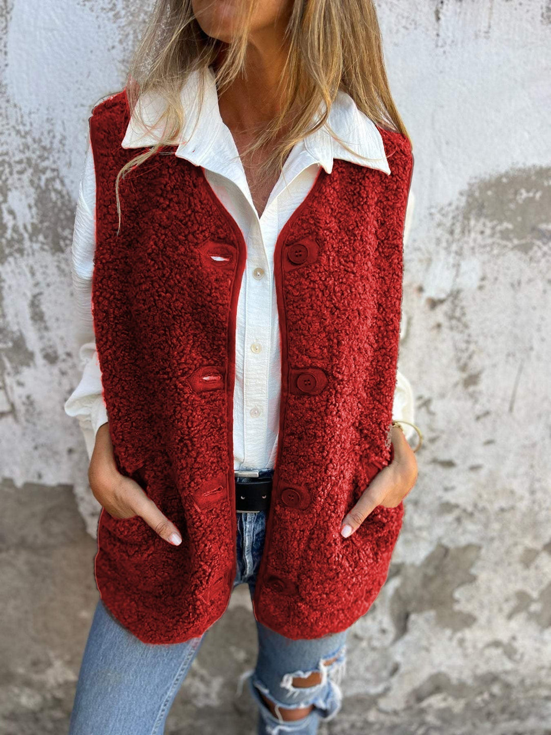 Women's Autumn Button-down Short Warm Vest