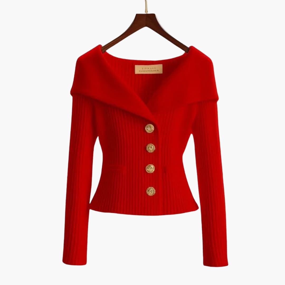 Kim – Ribbed Button-Up Cardigan