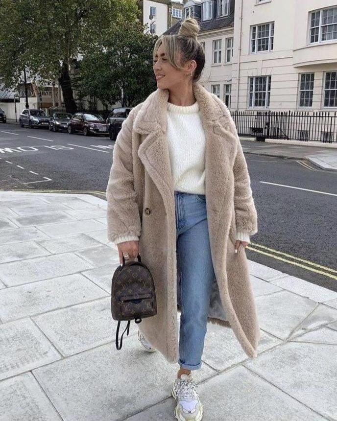 Aurelia® | Elegant long teddy coat