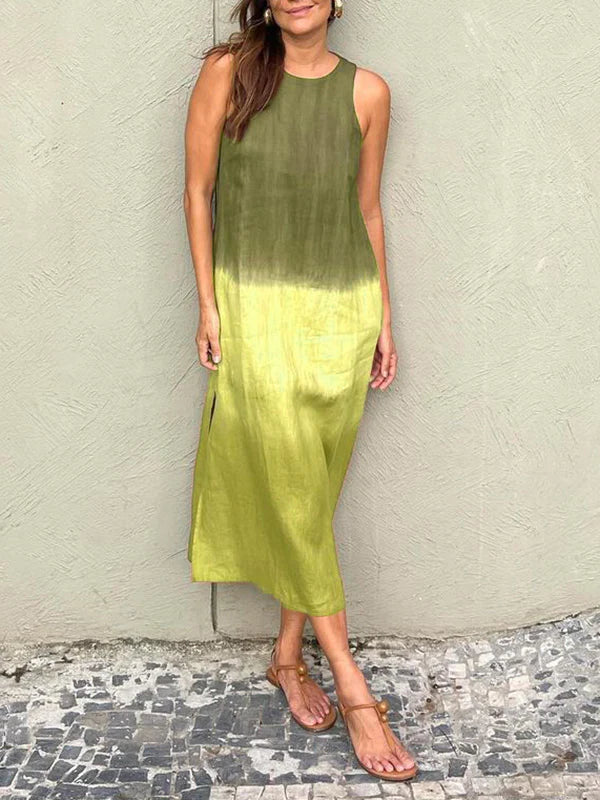 Megan – Sleeveless Ombre Midi Dress
