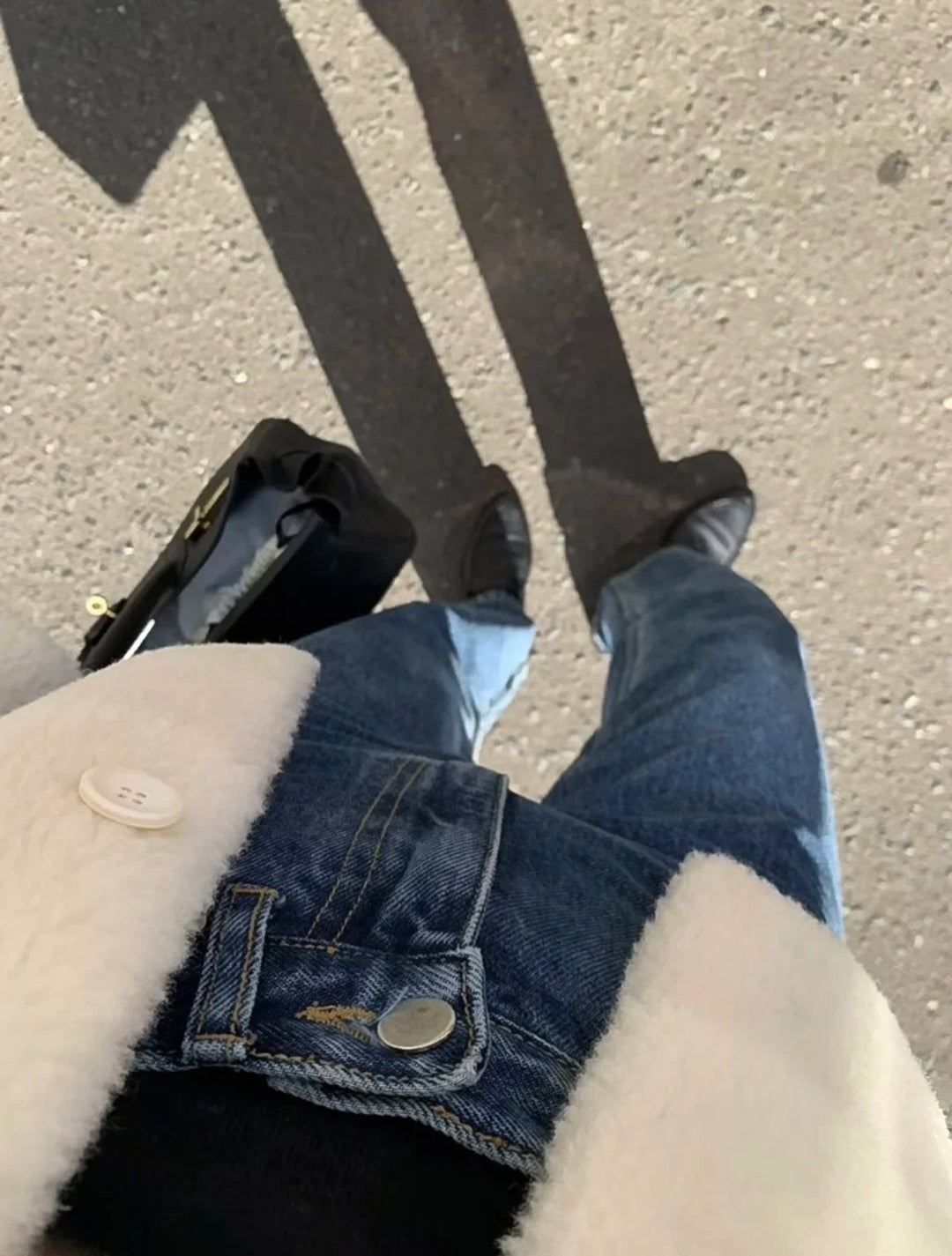 Magaly | Long sleeve fashionable white winter coat for women