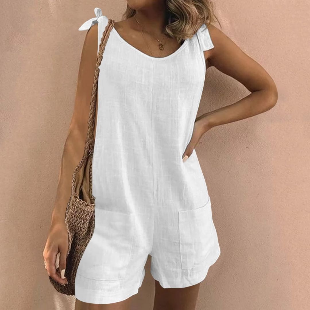 Xenia – Tie Shoulder Pocket Playsuit