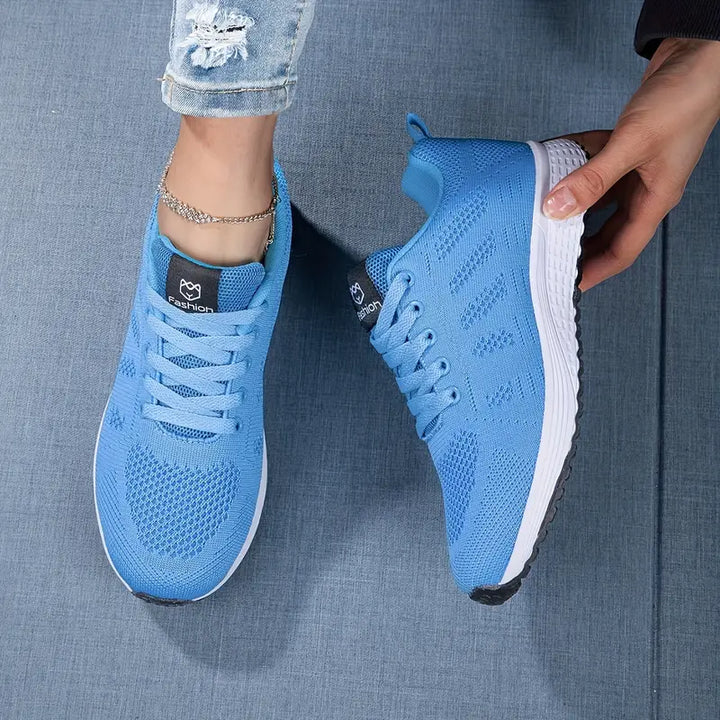 Women’s Lightweight Athletic Sneakers with Mesh and Laces