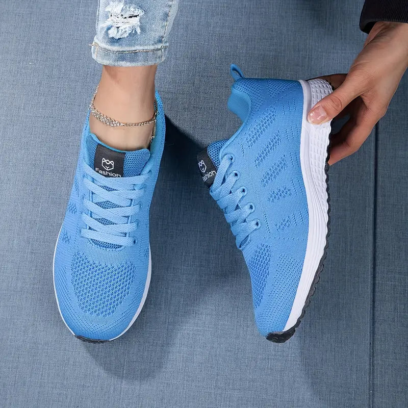 Women’s Lightweight Athletic Sneakers with Mesh and Laces