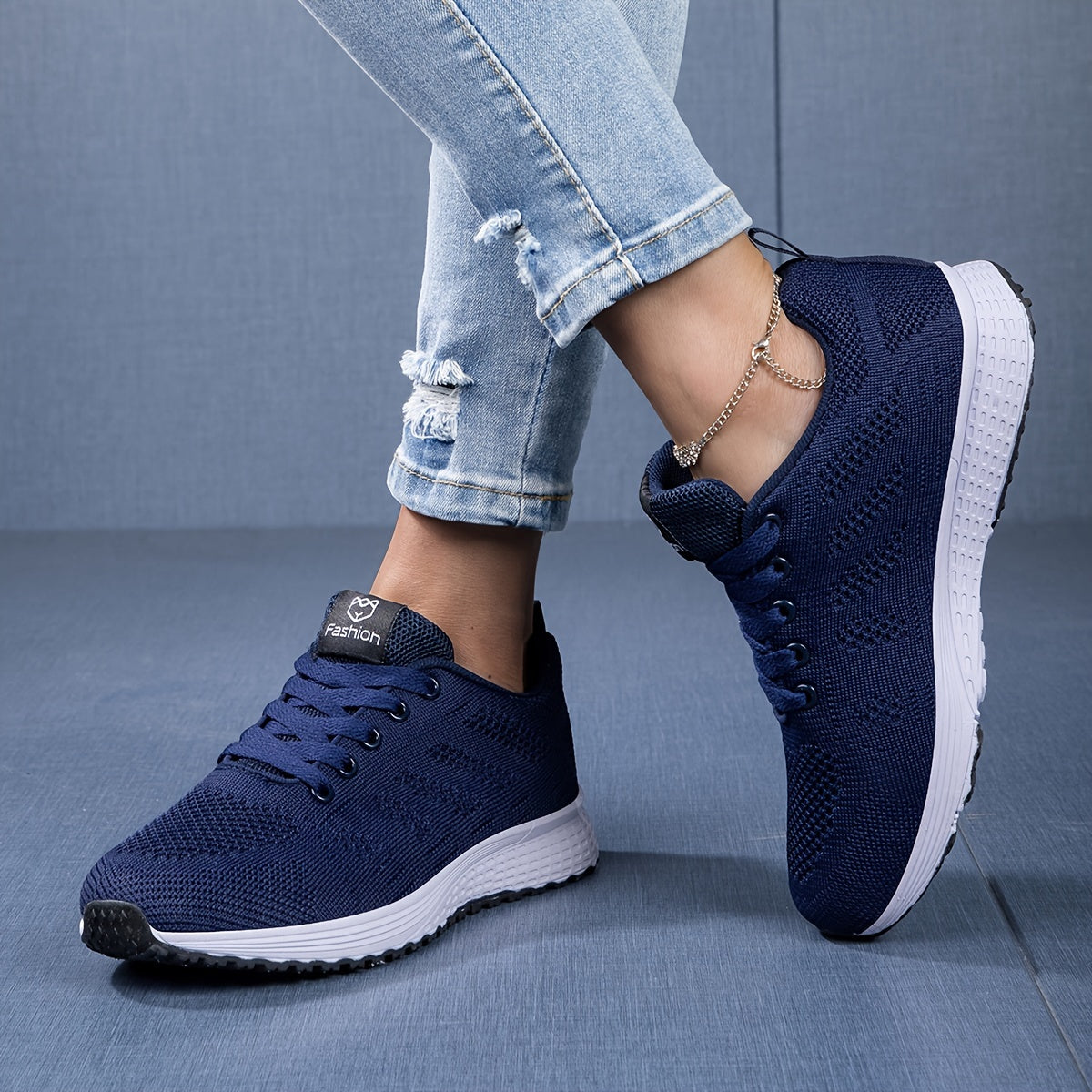 Women’s Lightweight Athletic Sneakers with Mesh and Laces