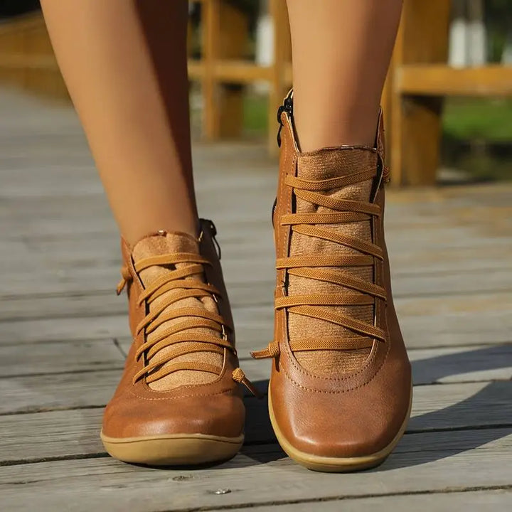Women's casual lace-up ankle boots