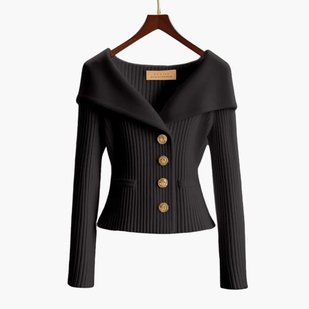 Kim – Ribbed Button-Up Cardigan