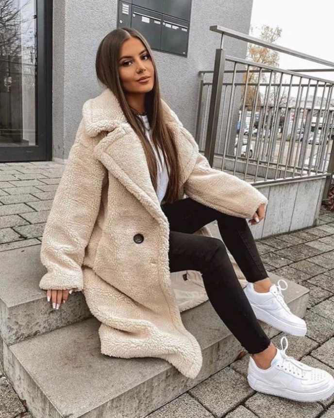 Aurelia® | Elegant long teddy coat