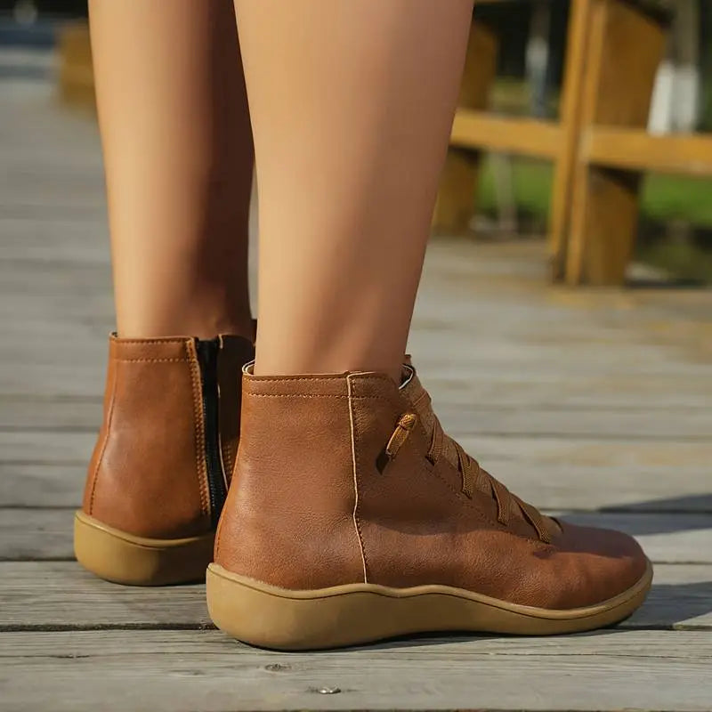 Women's casual lace-up ankle boots