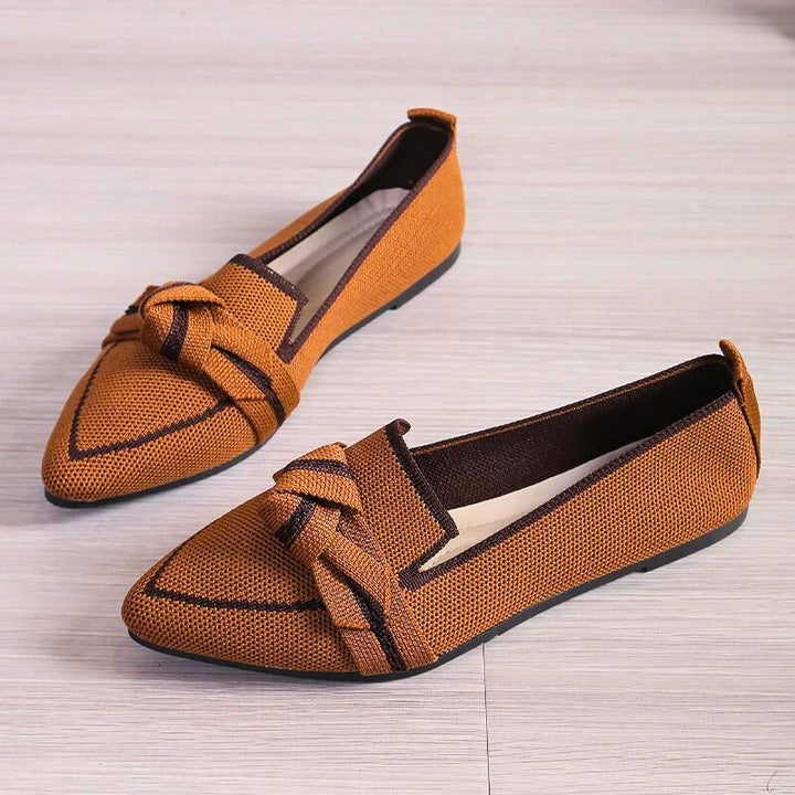 Women's Elegant Flats with Knotted Design for Comfortable Fit