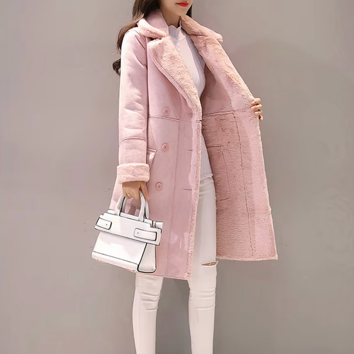 Marina | Velvet-lined suede coat