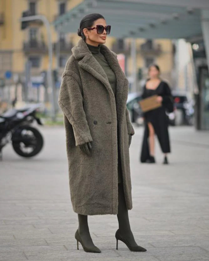 Aurelia® | Elegant long teddy coat