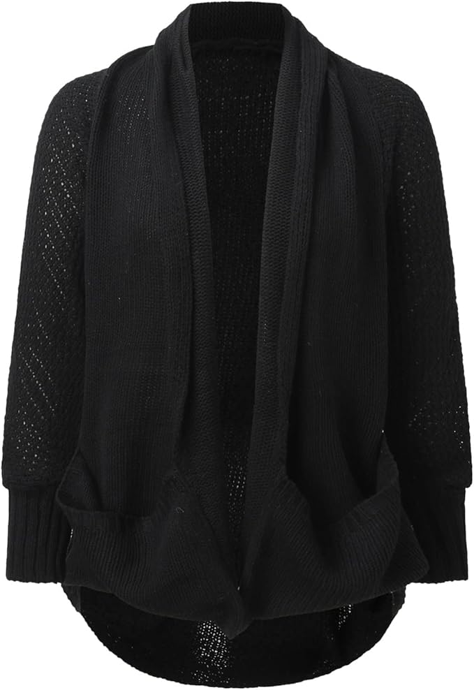 Celivra™ Batwing Knit Cardigan – Effortless Draped Elegance | Shop Yours Today