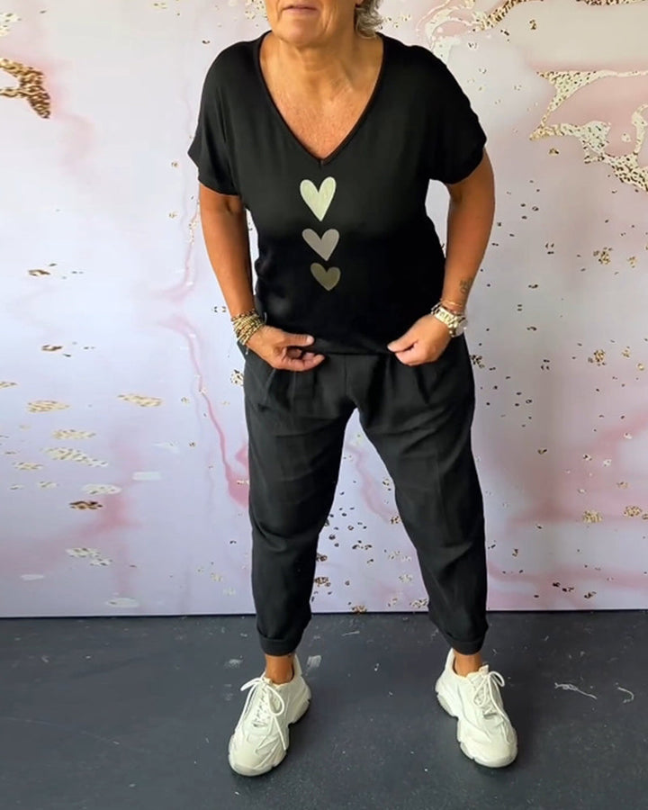 Comfortable Casual Pants with Solid Color Pocket