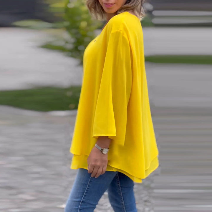 Lauren | Stylish V-Neck Bell Sleeve Top