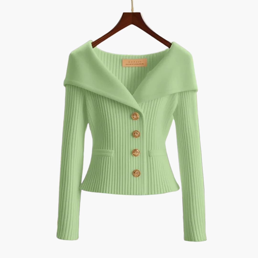 Kim – Ribbed Button-Up Cardigan