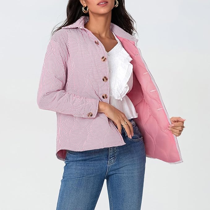 Cavora™ Striped Cotton Coat – Relaxed Comfort with Everyday Elegance | Shop Yours Today