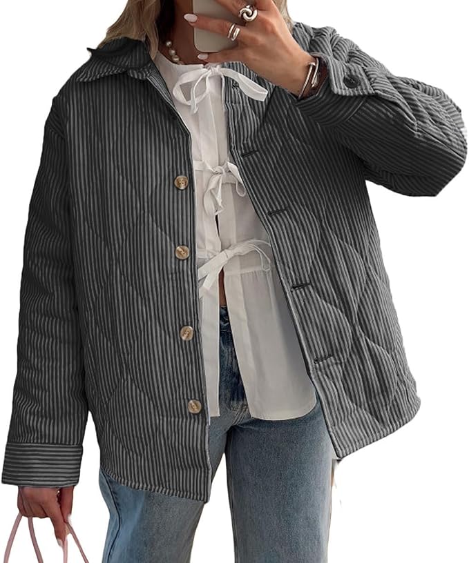 Cavora™ Striped Cotton Coat – Relaxed Comfort with Everyday Elegance | Shop Yours Today