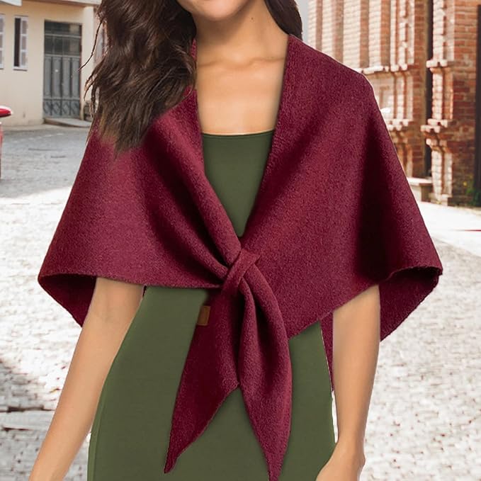Velouris™ Wool Knitted Triangle Shawl – Fashionable Warmth with Timeless Grace | Shop Yours Today