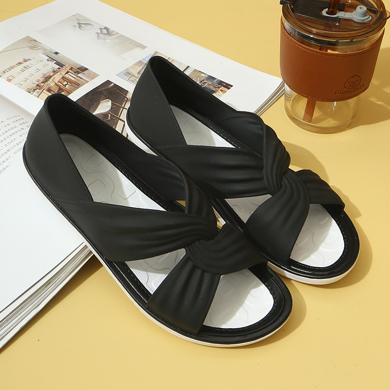 Women’s Comfortable Knot Design Sandals Slip On Soft Sole Summer Slides