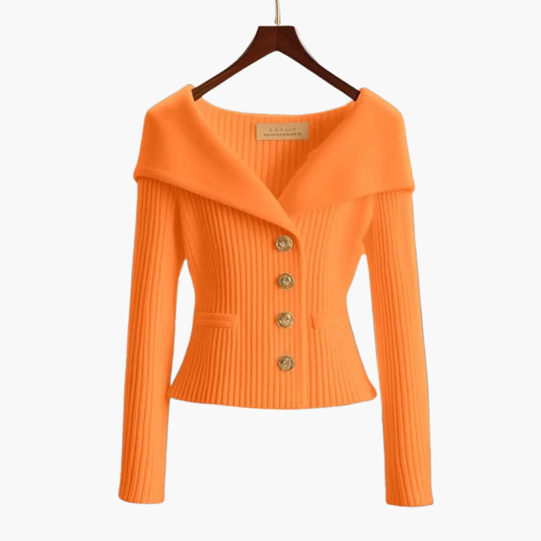 Kim – Ribbed Button-Up Cardigan
