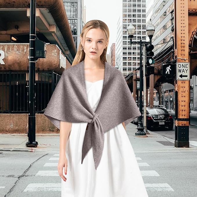 Velouris™ Wool Knitted Triangle Shawl – Fashionable Warmth with Timeless Grace | Shop Yours Today