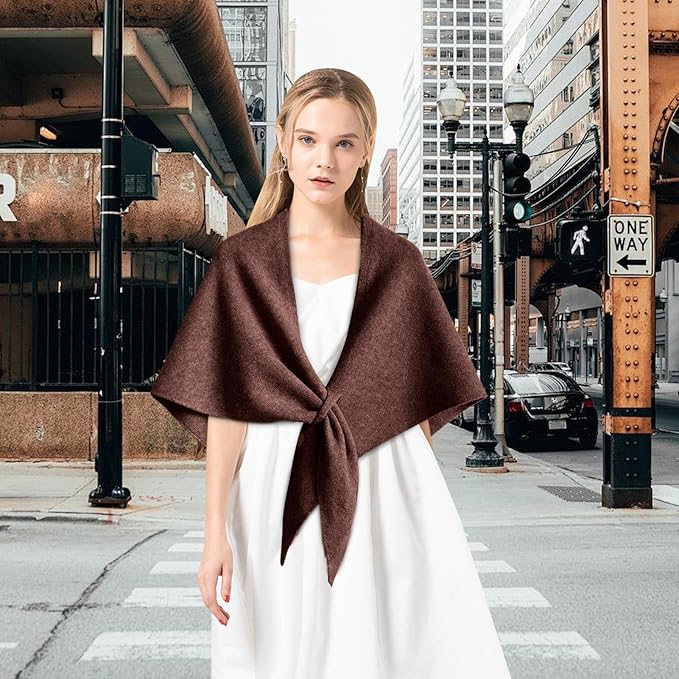 Velouris™ Wool Knitted Triangle Shawl – Fashionable Warmth with Timeless Grace | Shop Yours Today
