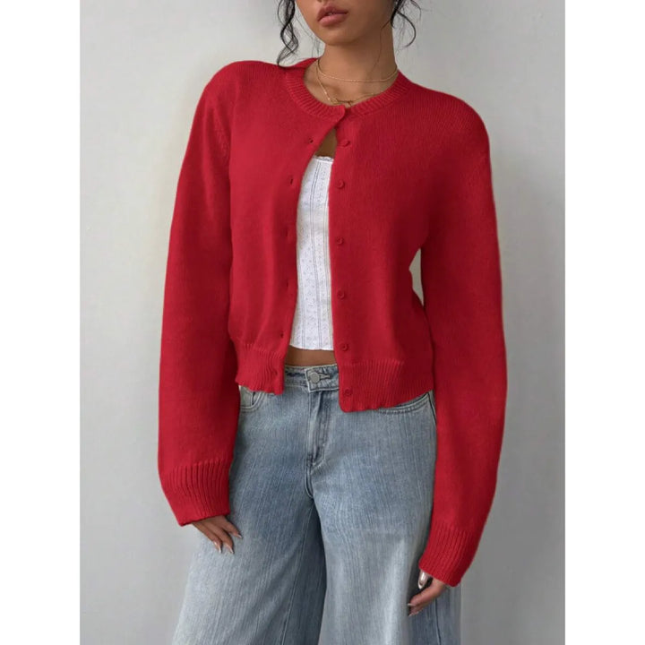 Serelith™ Knitted Cardigan – Chic Comfort in a Slim Short Design | Shop Yours Today