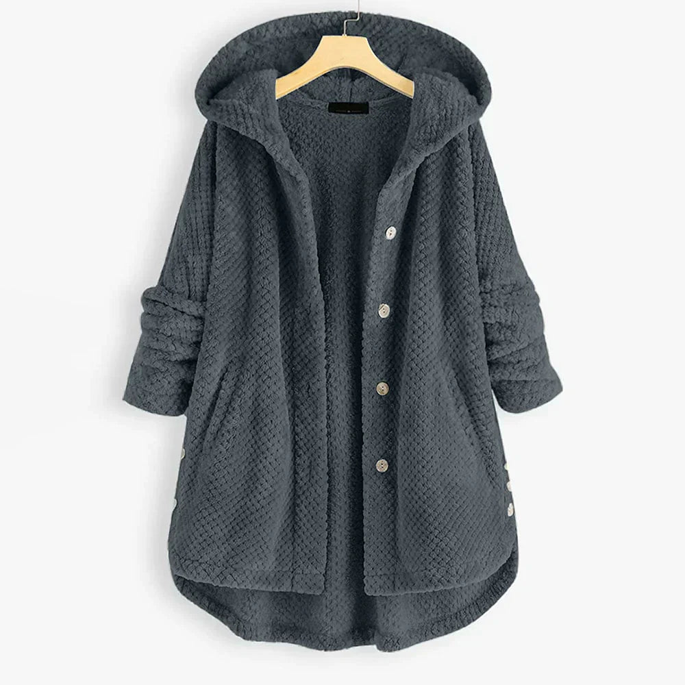 Imelda | Ribbed hooded coat