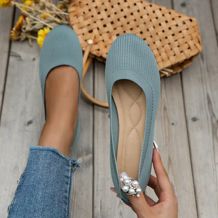 Women's Round Toe Slip-On Anti-Slip Shoes with Soft Insole