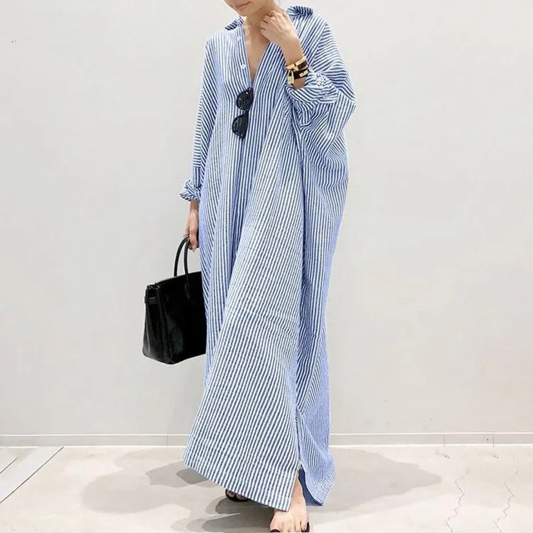 Lévoire™ Striped Cardigan Dress – Effortless Elegance in Every Stripe | Shop Yours Today