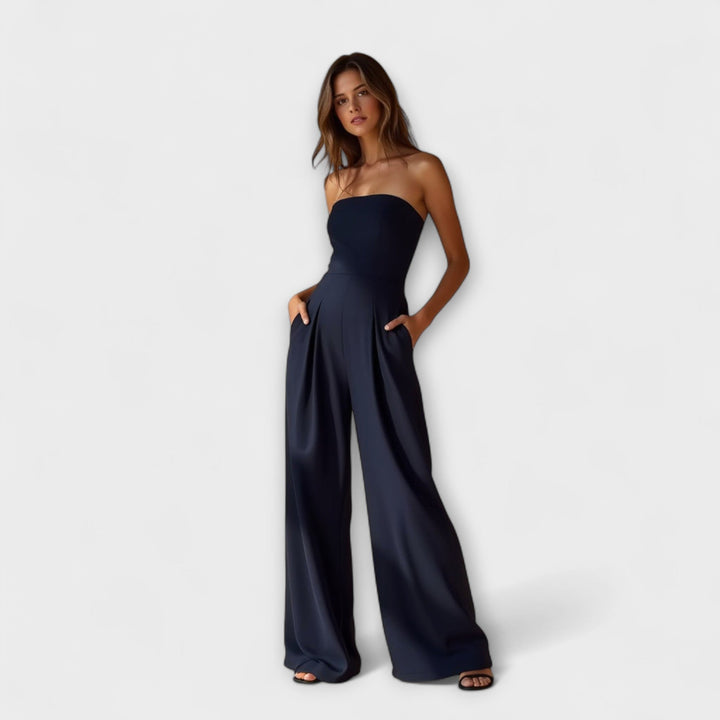 Amelie | Stylish Strapless Wide-Leg Jumpsuit