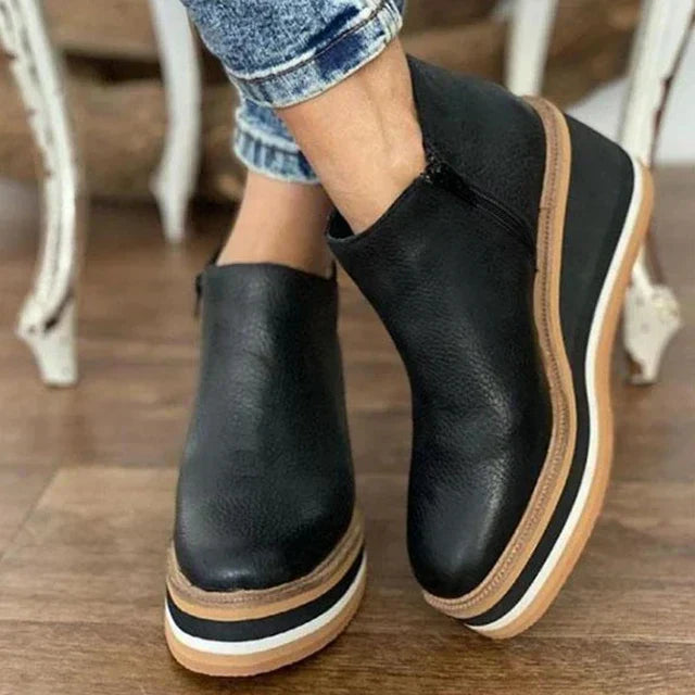 Women's slip-on wedge ankle boots