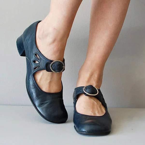 Women's Orthopedic Buckle Strap Low-Heel Comfort Walking Sandals