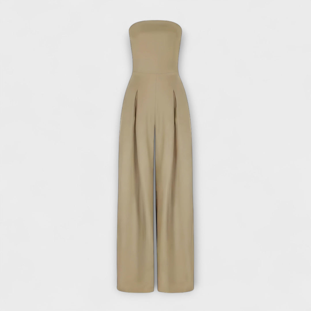Amelie | Stylish Strapless Wide-Leg Jumpsuit