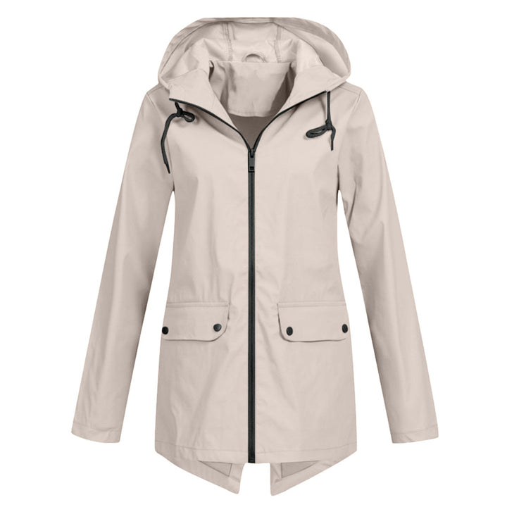 Women's Long Hooded Raincoat for Winter
