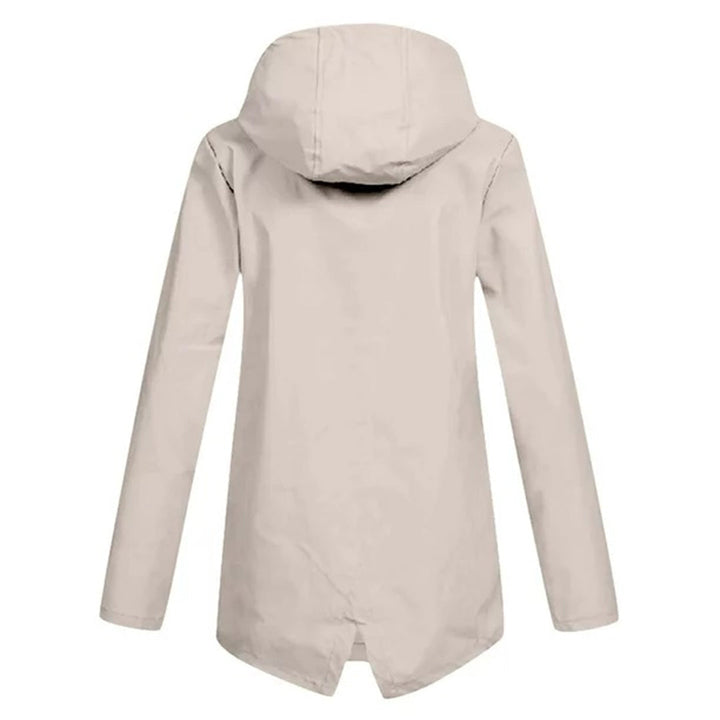 Women's Long Hooded Raincoat for Winter