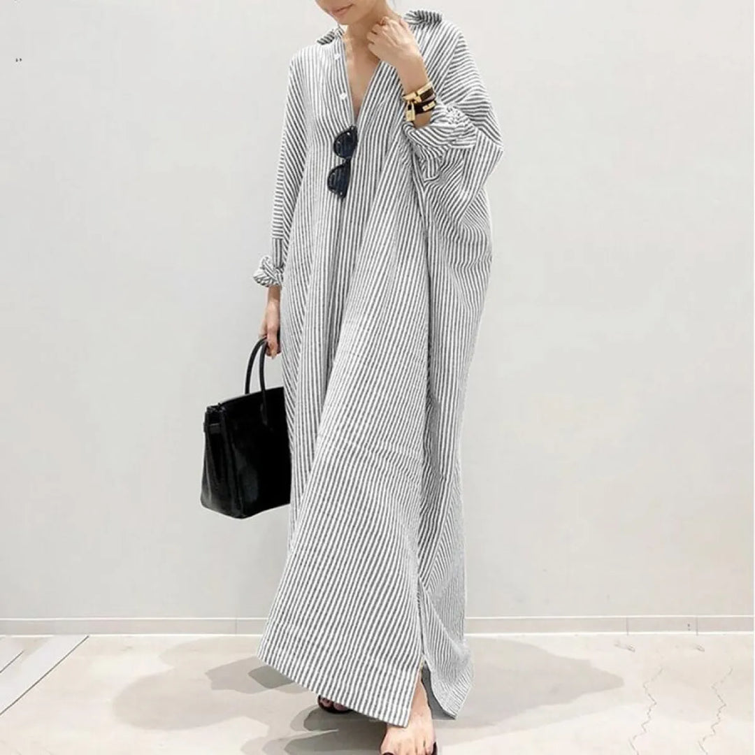 Lévoire™ Striped Cardigan Dress – Effortless Elegance in Every Stripe | Shop Yours Today