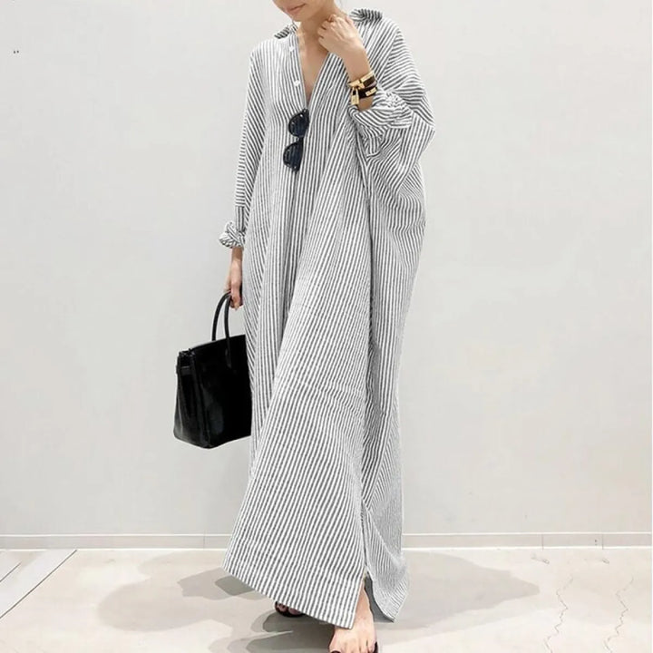 Lévoire™ Striped Cardigan Dress – Effortless Elegance in Every Stripe | Shop Yours Today
