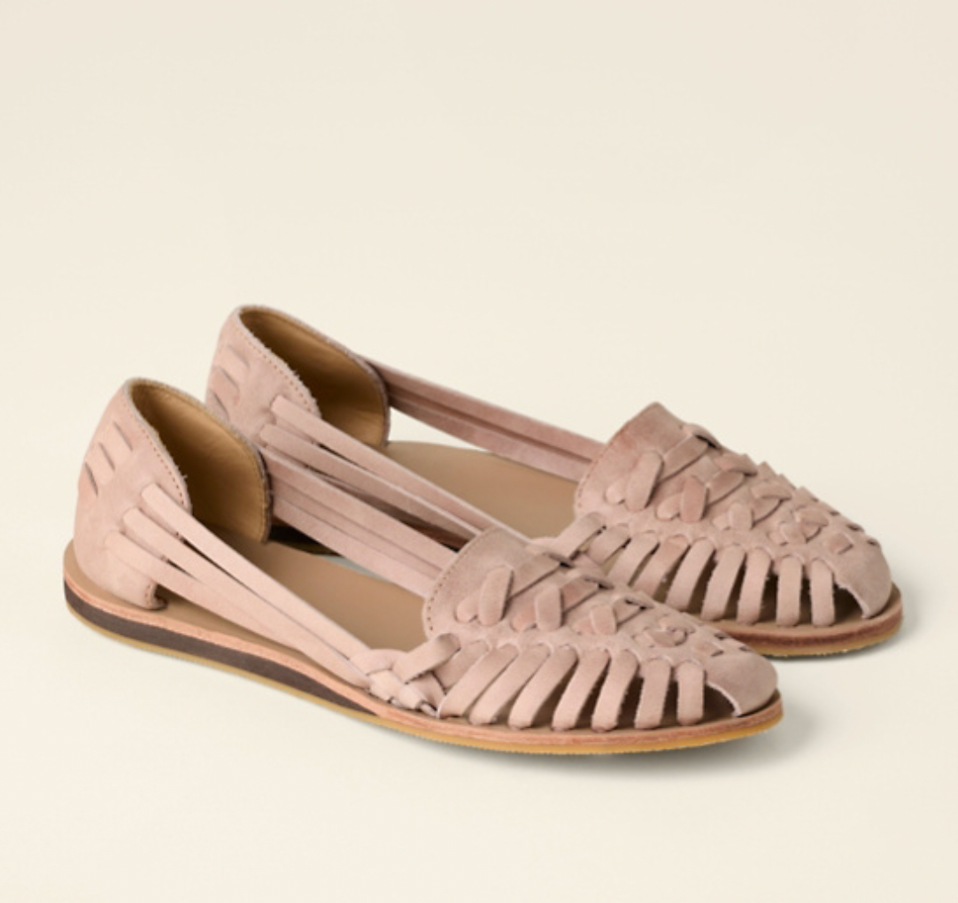 Women's Closed-Toe Slip-On Sandals with Woven Detailing and Flat Sole