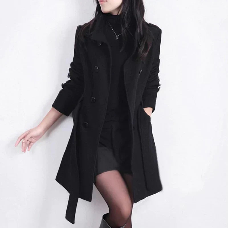 Eugenia | Stylish women's coat with adjustable belt