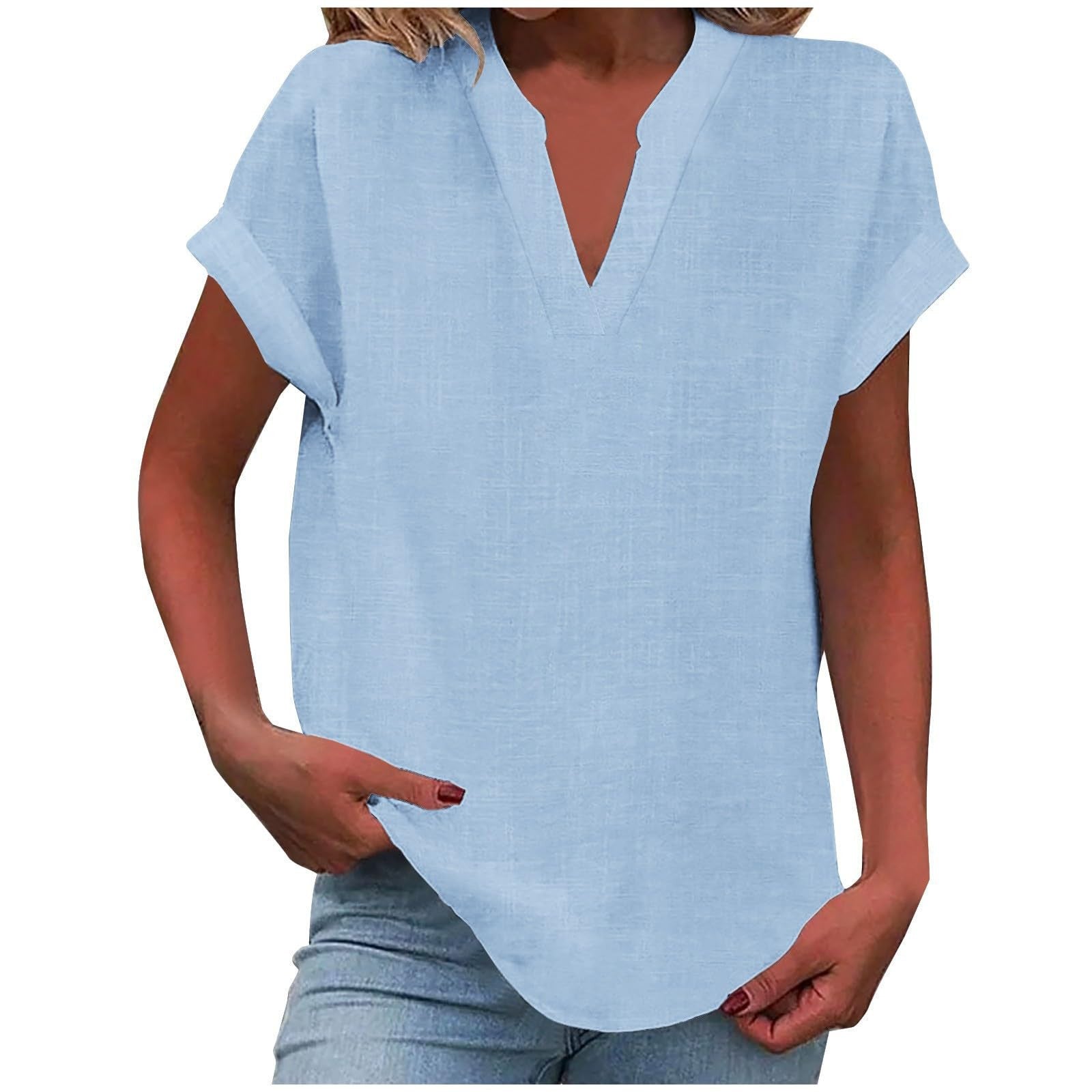 Xavina – Relaxed V-Neck Blouse