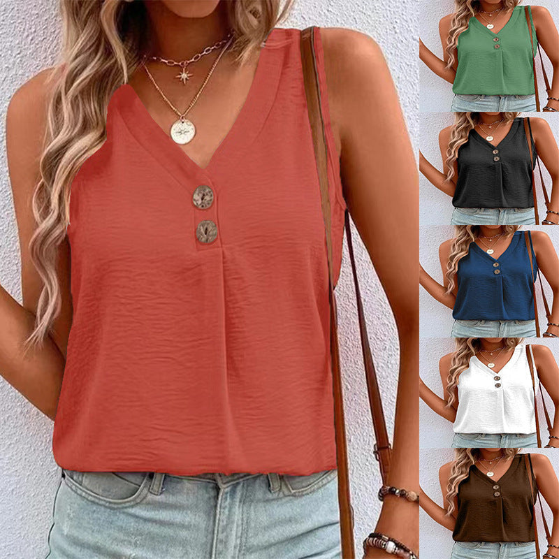 Florence – Sleeveless V-Neck Top