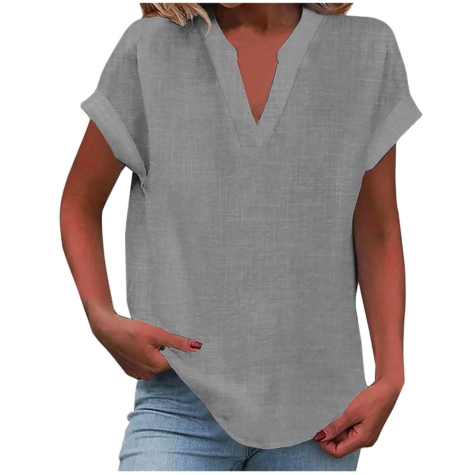 Xavina – Relaxed V-Neck Blouse