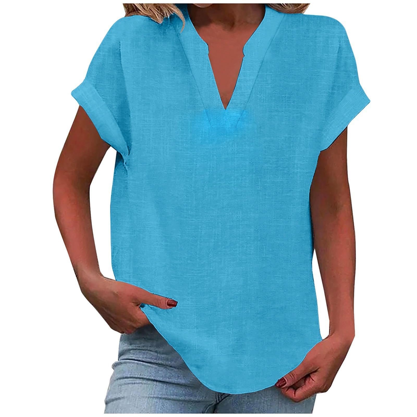 Xavina – Relaxed V-Neck Blouse