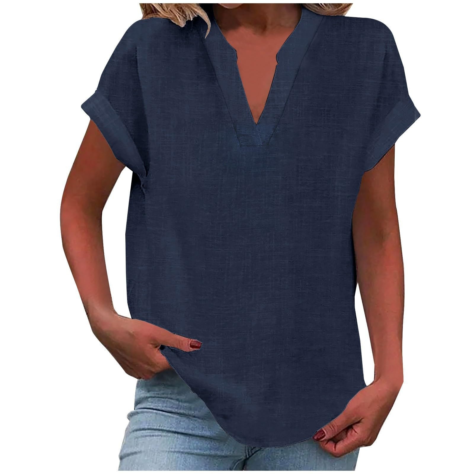Xavina – Relaxed V-Neck Blouse