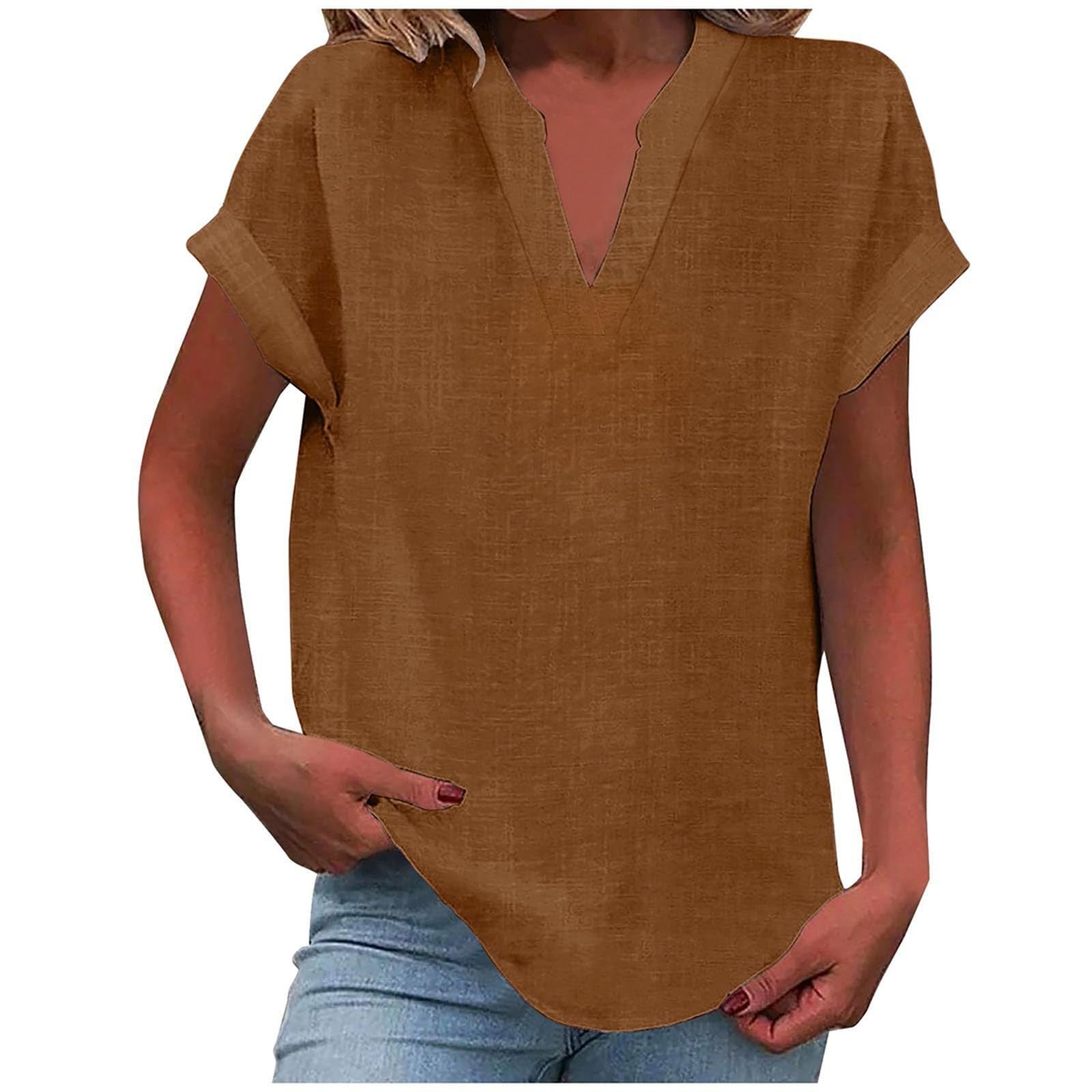 Xavina – Relaxed V-Neck Blouse