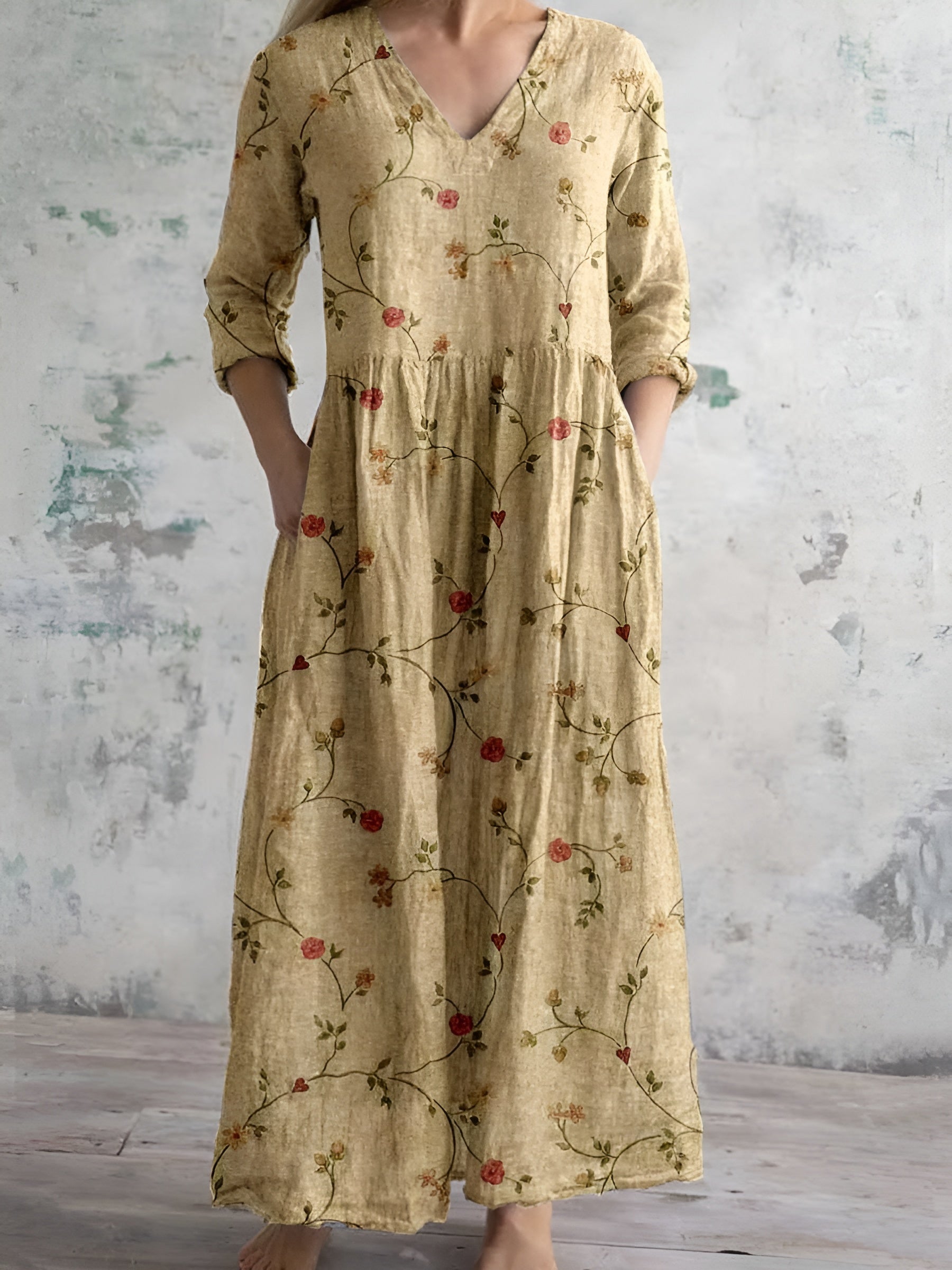 Nadine – Floral Print Maxi Dress