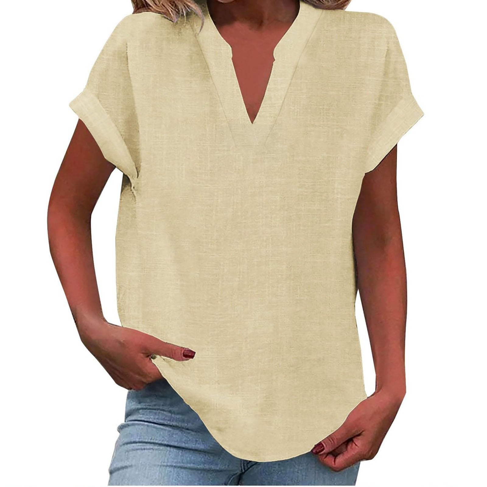 Xavina – Relaxed V-Neck Blouse