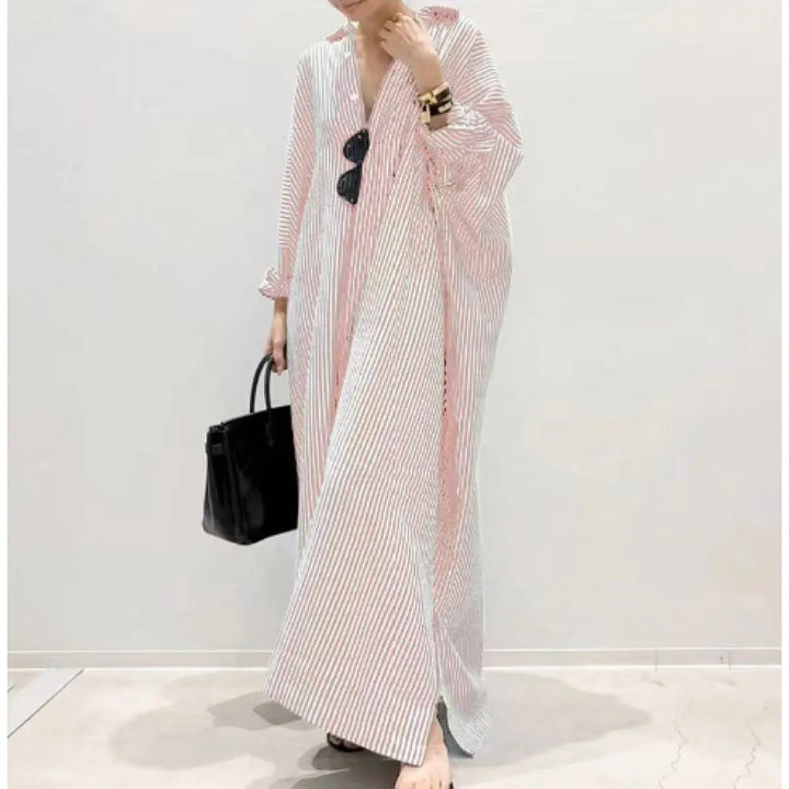 Lévoire™ Striped Cardigan Dress – Effortless Elegance in Every Stripe | Shop Yours Today